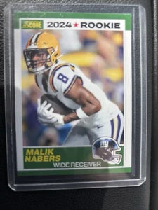 2024 Panini Score Rookie Card Malik Nabers #306 89 throwback RC New York Giant - Picture 1 of 2