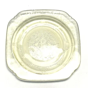 Federal Depression Glass Amber Yellow Madrid Bread Plate Pressed 6in - Picture 1 of 5