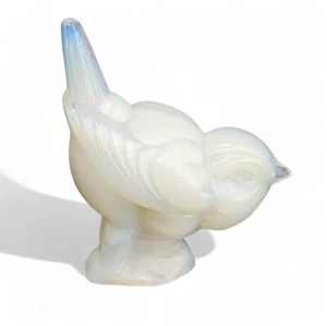 Sabino France opalisierende Kunst Glas Figur springender Spatz Vogelschwanz hoch - Bild 1 von 9