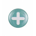 Badge Bouton Broche Symbole Plus - Rico Design Bleu