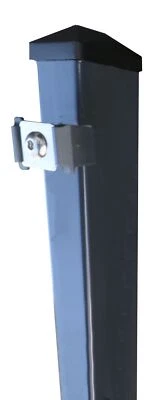 FISCHER & ADAMEK Pfosten Doppelstabmattenzaun 60x40mm Zaunpfosten Zaun Anthrazit Grün