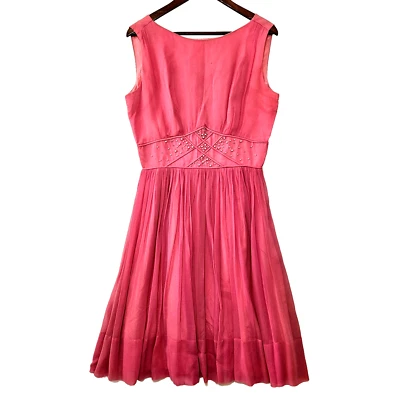 Vestido De Colección Años 50 60 Formal Baile de graduación Fiesta Cóctel Talla M Caprichoso Barbie Rosa Hada Foto 1 de 4