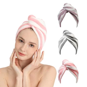 Hair Turban Towel | Microfibre Head Wrap | Quick Dry Drying Bath Shower Hat Cap - Picture 1 of 15