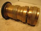 Early all brass Hastings Fire Brigade,England twist type adjustible fire nozzle