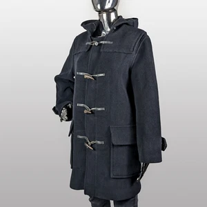 BURBERRY LONDON women's black wool duffle coat | Size appr. M-L - Picture 1 of 12