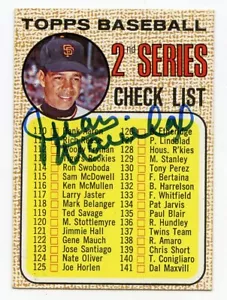 JUAN MARICHAL Signed 1968 Topps 2nd Series Checklist #107 Giants HOF NICE! KOA - Picture 1 of 1