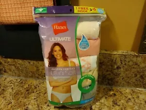 Women's Hanes Cotton Comfort Ultra Soft Underwear Panties 5/Small 6 Pack Bikini - Picture 1 of 26