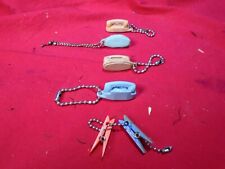 Vintage Lot of Miniature Telephone Key Chains 