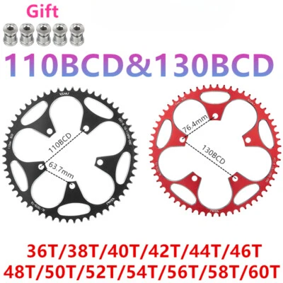 Narrow Wide Teeth 110BCD and 130BCD 36T-58T Chainring MTB Bicycle Crank Set  - Image 1 of 4