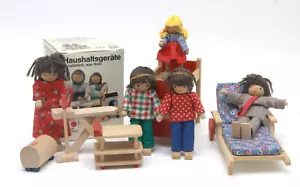 Dolls House Doll Furniture Solid Wood Selecta Set Dolls Family Accessories Dollhouse - Picture 1 of 12