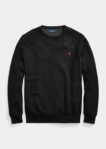 Polo Ralph Lauren Herren Mesh-Strick Baumwolle Rundhals Pullover Farbe Schwarz Größe S - Bild 1 von 5