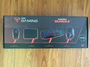 BNIB Laser Gaming PC RGB LED Light Gaming Bundle Keyboard Mouse Headset Mousepad - Picture 1 of 4