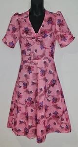 Vintage 1970s floral summer dress size small W26 B30 - Picture 1 of 11