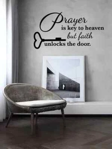 Wall Decal Sticker - Prayer Is Key (S227) - Picture 1 of 3