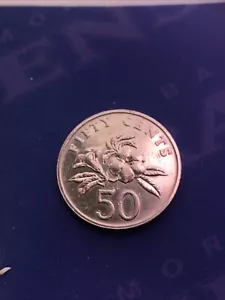 Singapore 50 Cents 1997 Copper-Nickel AU - Picture 1 of 2