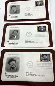 3 Early TV Memories FDC First Day of Issue Envelopes / Stamps w/ Card - Picture 1 of 1