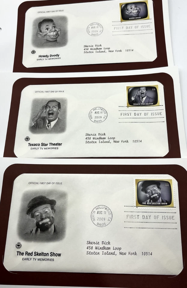 3 Early TV Memories FDC First Day of Issue Envelopes / Stamps w/ Card - Image 1 of 1