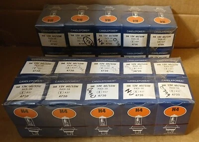 Lámpara bombilla vintage CANDLEPOWER 4720 12V 60W H4 P43T-38 moto NOS x 20 Foto 1 de 4
