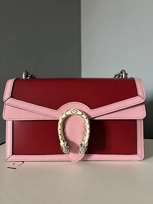 Gucci Dionysus Burgundy Rosso Cherry red & pink bicolour Chain Strap Bag RP£2750 - Image 1 of 4