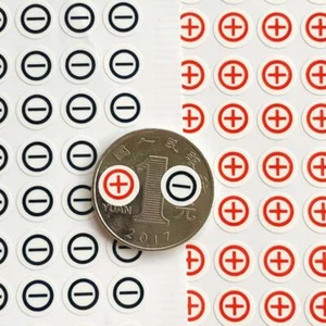 1 Piece Positive And Negative Label Stickers - Picture 1 of 12