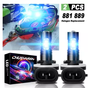 For Arctic Cat F5 F6 F7 Firecat 500 600 600R 700 2x 100W blue LED Headlight - Bild 1 von 13