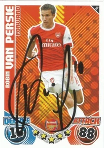 ROBIN VAN PERSIE SIGNED ARSENAL 2010/2011 MATCH ATTAX TRADING CARD+COA - Picture 1 of 1