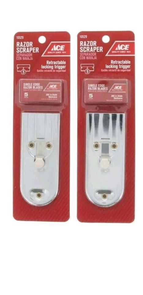 (2) Retractable Locking Razor Scraper & Blades Set ~ New ~ Fast Shipping - Image 1 of 1