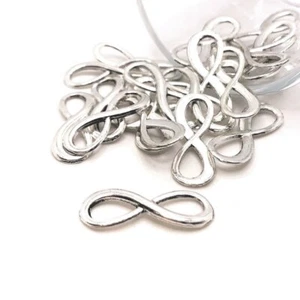 4, 20 oder 50 Bulk Stck. Silber Unendlichkeit, Ewigkeit Verbinder Charms-US-Verkäufer - AS033 - Bild 1 von 4