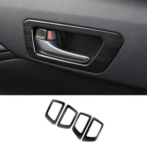 Borde de marco de manija 4 piezas negro titanio para Toyota Highlander 2014-2019 puerta interior - Imagen 1 de 5