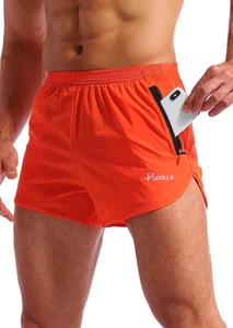 Men’S Running Shorts 3 Inch Quick Dry Gym Athletic Workout Shorts for Men with Z - Picture 1 of 12