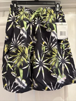 "Baúl de baño de secado rápido NBN Gear Tropical Leaf 8"" para hombre talla pequeña nuevo con etiquetas Nava Carnival" Foto 1 de 4