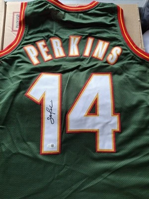 Sam Perkins Seattle Supersonics Sonics Signed Jersey JSA Autograph XL UNC - Image 1 of 3