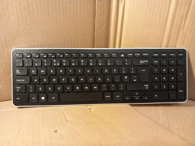 Dell KM714 UK Keyboard  Wireless , Black, MISSING RECEIVER - Image 1 of 4