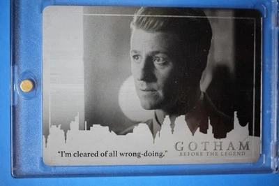 Gotham Season 2 Printing Plate Base  Black CRYPTOZOIC IM CLEARED OF ALL WRONG - Image 1 of 2