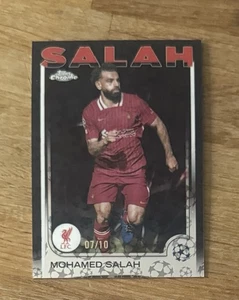 24/25 Topps Chrome UCC Logofractor Mohamed Salah Liverpool /10 - Picture 1 of 2