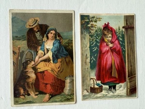 DR. JAYNE'S SANATIVE PILLS ADVERTISING TRADE CARDS - SET OF 2 - Picture 1 of 6
