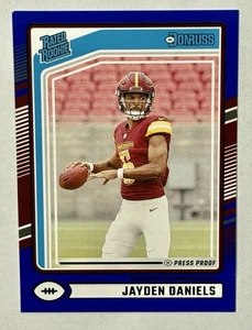 2024 Panini Donruss - Rated Rookie Jayden Daniels #389 Blue Press Proof (RC) - Bild 1 von 2