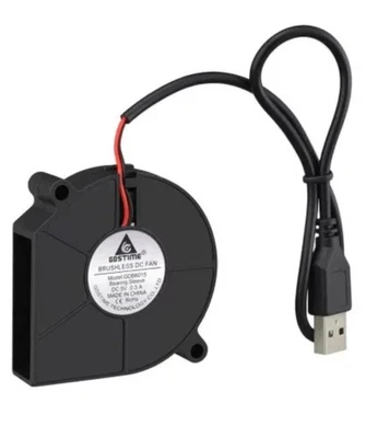 Bürstenloser DC-Lüfter Radiallüfter 5V 0,36A 60mmx60mm GDSTIME mit USB-Anschluss - Bild 1 von 3