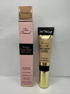 Too Faced  Born This Way SOFT MATTE Oil Control Foundation PORCELAIN 24 HR Wear - Picture 1 of 8