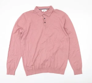 Next Men's Pink Collared Pullover Jumper L - Picture 1 of 12
