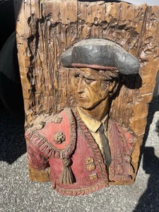ESCULTURA TORERA MATADOR española Vanguard Studios arte de pared 3D 1967 30 x 20 - Imagen 1 de 3