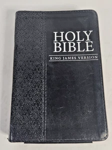 KJV Holy Bible - Black LuxLeather - Zipper Closure - 7 x 5 - Picture 1 of 9