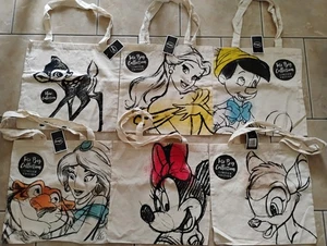 Disney Limited Edition Canvas Tote Bags x 6 joblot - Picture 1 of 9