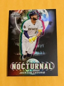 2025 Topps Chrome Black Jackson Chourio Nocturnal SSP Case Hit #18 - Picture 1 of 2
