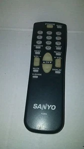 SANYO FISHER TV REMOTE CONTROL FXTA FXMA FXML FXMG FXTB FXTG FXTK FXTE NO INPUT  - Picture 1 of 2