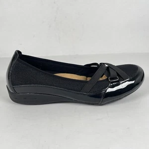 Zapatos planos de ballet Earth Spirit Peni para mujer talla 7 negros informales sin cordones cómodos - Imagen 1 de 9