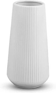 White Ceramic Vase Flower Vase Ceramic Vase For Flowers Decorative White Vase Fo - Picture 1 of 7