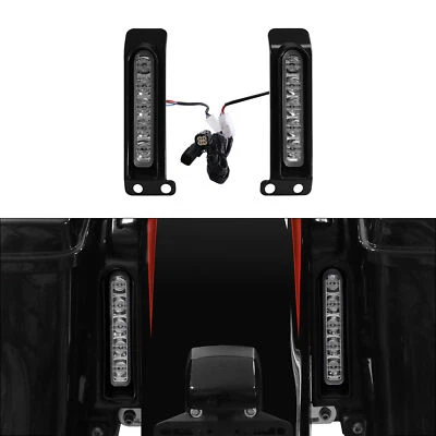 Alforja Inserciones LED Luz de Soporte Apta para Harley Ultra Limited FLHTK 2014-2023 Foto 1 de 4