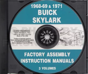 1968-1969 1971 Buick CD Montaje Manual Skylark Especial GS 350 400 455 Fábrica - Imagen 1 de 1