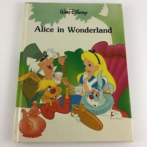 Walt Disney Alice In Wonderland Hardcover Book Vintage 1986 Classic Storybook